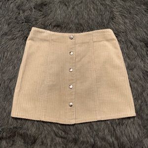 Forever 21 Velvet stripe mini skirt